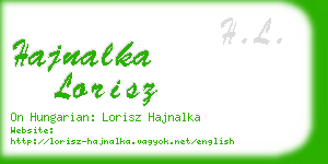 hajnalka lorisz business card